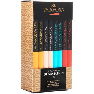 VALRHONA CHOCOLATE GRANDS CRUS 8 STICKS BOX