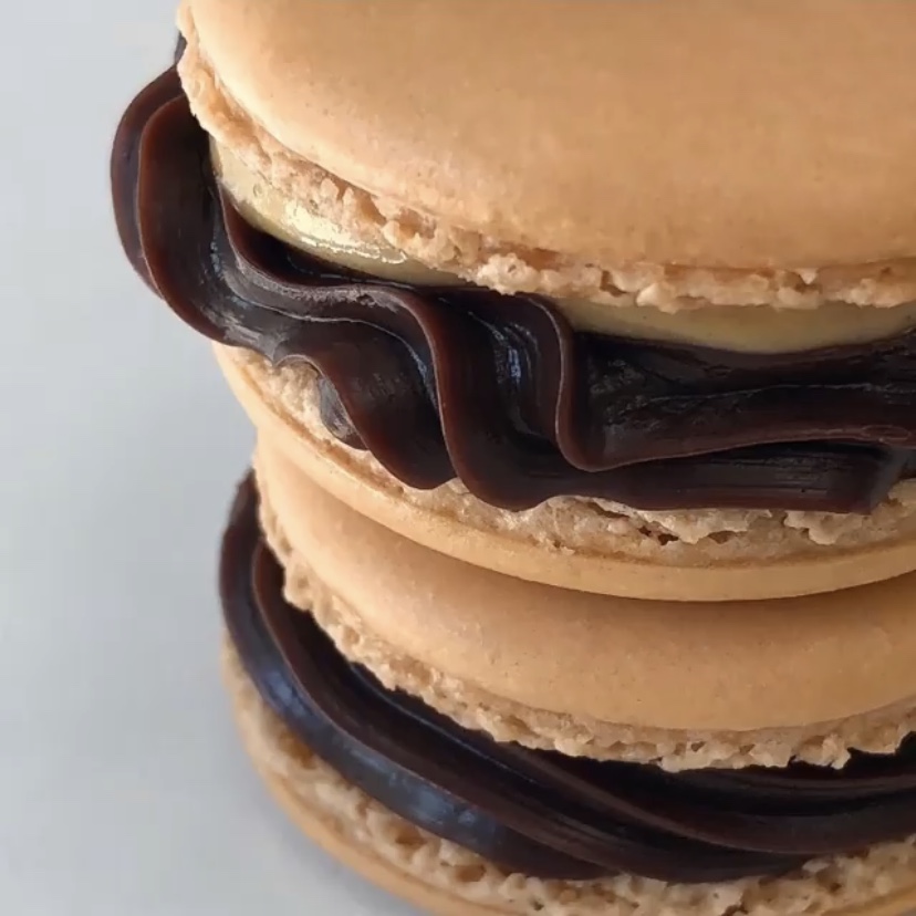 Peanut Butter Cup Macaron by Sciascia Confections