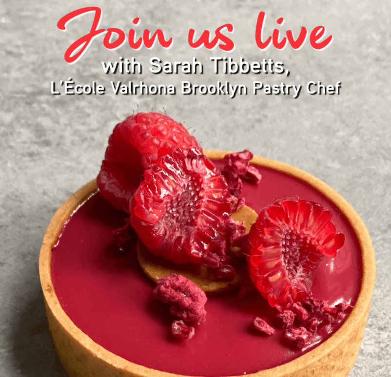 Announcing IG Live with Sarah: Vegan RASPBERRY and ALMOND INSPIRATON Tart